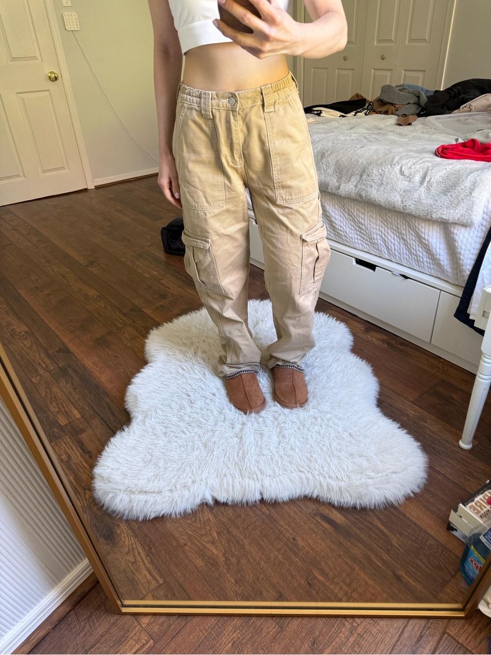 Fashion Nova Beige Cargo Pants